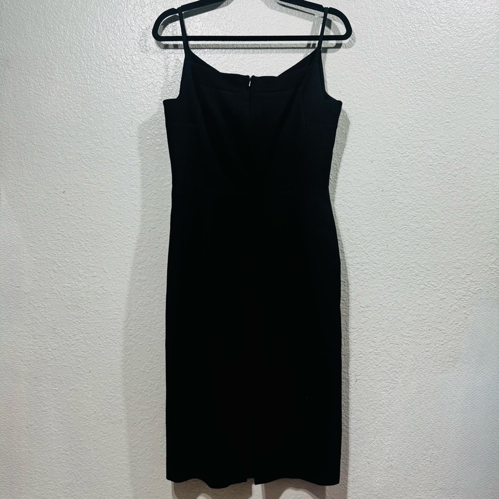 Black Halo Chantal Sleek Black Midi Dress Size 8 - Picture 6 of 16